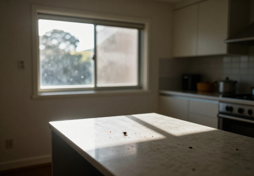Spider webs and nests in a Sylvania Waters garage